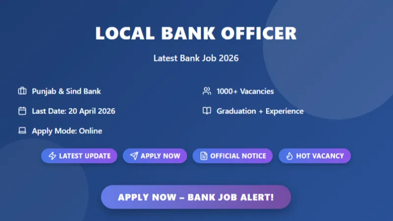 PSB Local Bank Officer 2026